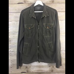DKNY Jeans Olive Green ZIP Jacket sz M